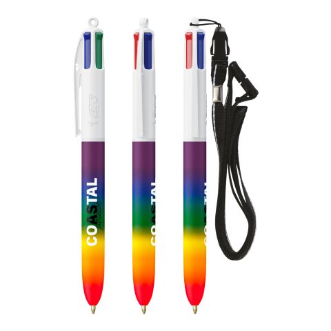 BIC® 4 Colours® Rainbow Decor + Lanyard Rot-Grün   Silber   Rot(2)