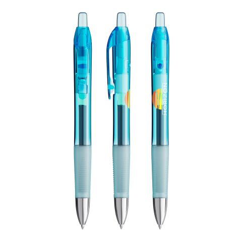 BIC® Intensity® Gel Clic hellblau | blaue Tinte | 1-farbiger Siebdruck | Schaft-gegenüber vom Clip | 16.00 mm x 40.00 mm