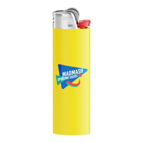 BIC® J26 Feuerzeug Hellgelb | 1-farbiger Siebdruck | Körper-Rückseite (Drücker auf der linken Seite) | 20.00 mm x 50.00 mm