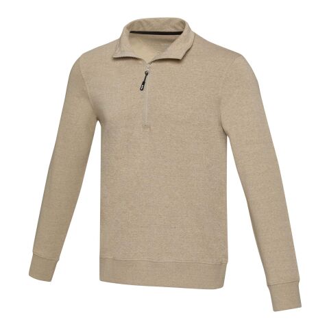 Tin Aware™ Pullover mit Half-Zip Reißverschluss aus recyceltem Material Unisex Standard | Oatmeal | XL | ohne Werbeanbringung | Nicht verfügbar | Nicht verfügbar | Nicht verfügbar