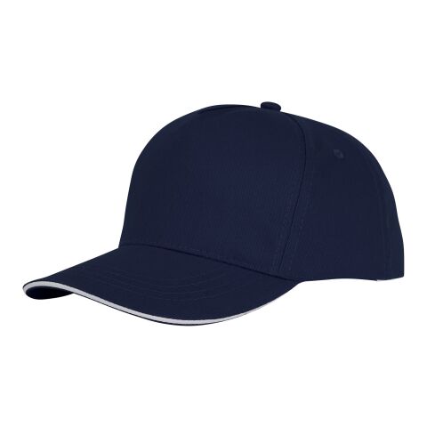 Ceto Cap mit 5 Segmenten und Sandwichschirm Priority | navy | Digital DTF Transfer | Visier | 55 mm x 10 mm | 100