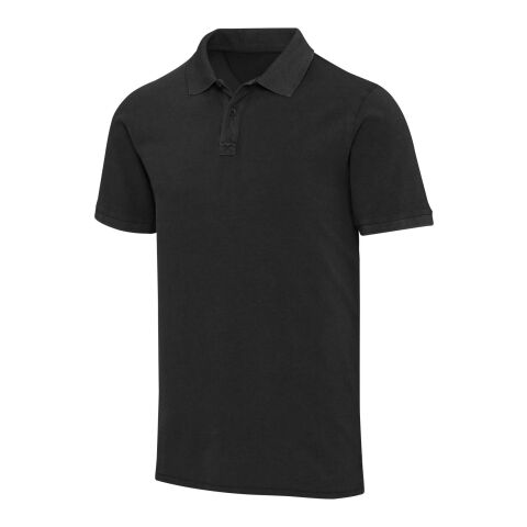 Calgary Poloshirt für Herren im Washed Look, 200 g/m2 Standard | schwarz | 3XL | ohne Werbeanbringung | Nicht verfügbar | Nicht verfügbar | Nicht verfügbar