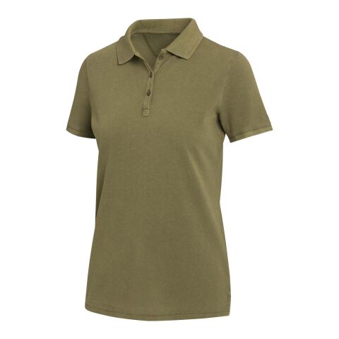 Calgary Poloshirt für Damen im Washed Look, 200 g/m2 Standard | Forest Green2 | XL | ohne Werbeanbringung | Nicht verfügbar | Nicht verfügbar | Nicht verfügbar