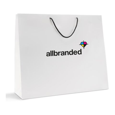 Papiertragetasche 60 x 50 cm mit farbigen Kordeln ohne Werbeanbringung | matt | 149 - grau