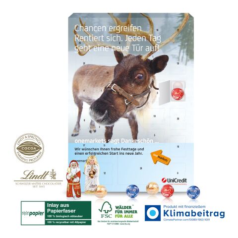 Wand-Adventskalender Lindt „Gourmet Edition“ Organic bunt | 4C Digital-/Offsetdruck