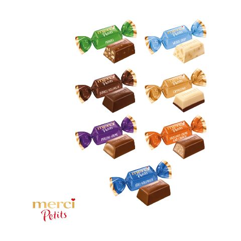 Adventskalender Mit Merci Petits bunt | ohne Werbeanbringung