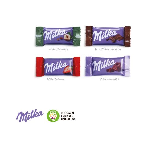 Adventskalender &quot;Individuelle Kalenderform&quot; Mit Milka Schokolade bunt | ohne Werbeanbringung