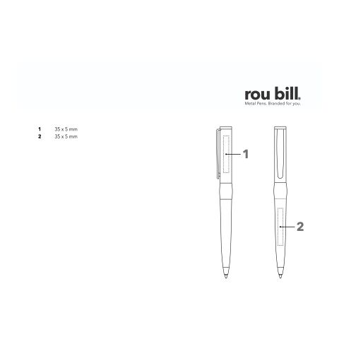 roubill Image White Line Set (Drehkugelschreiber+ Rollerball) Weiß | ohne Werbeanbringung