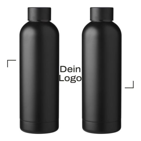 Flasche aus recyceltem Edelstahl Isaiah Schwarz | ohne Werbeanbringung | Nicht verfügbar | Nicht verfügbar