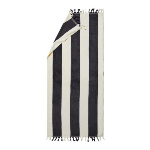 VINGA Valmer Strandtuch 450gr/m² schwarz-weiß | ohne Werbeanbringung | Nicht verfügbar | Nicht verfügbar | Nicht verfügbar