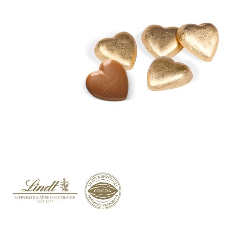 Präsentbox Mit Lindt Schokoherzen bunt | ohne Werbeanbringung