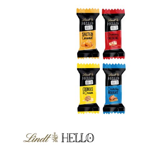 3D Präsent "Haus" mit Lindt Lindor Pralinés bunt | ohne Werbeanbringung | Lindt HELLO Mini