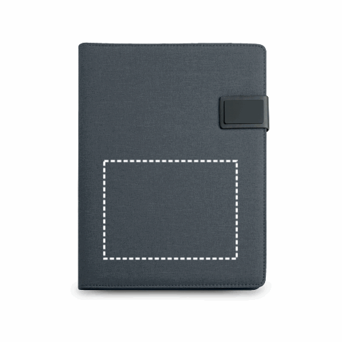 RIORDAN. A4-Schreibmappe aus Leinenimitat und PU mit linierte Seiten Schreibblock Blau | ohne Werbeanbringung | Nicht verfügbar | Nicht verfügbar | Nicht verfügbar