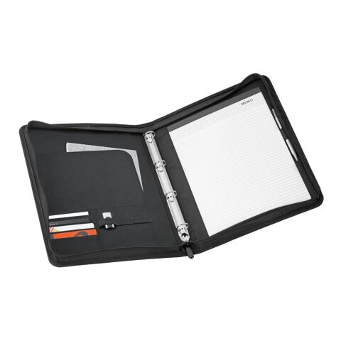 AUSTER. A4-Schreibmappe aus 600D mit linierten Schreibblock Hellgrau | ohne Werbeanbringung | Liniert | A4