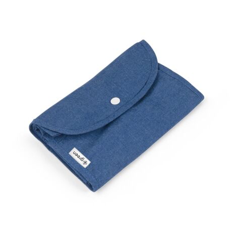 SIENA. Faltbare Tasche aus Baumwolle (50%), receycelte Baumwolle (30%) und Polyester (20% rPET) (140 g/m²) Blau