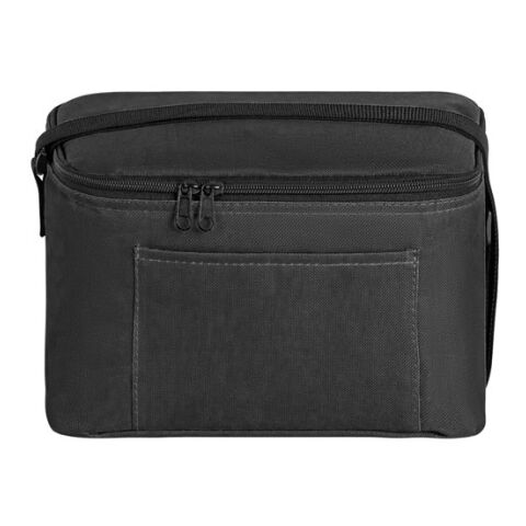 CANCUN. Kühltasche aus recyceltem 600D-Polyester mit verstellbarem Gurtband Schwarz | ohne Werbeanbringung