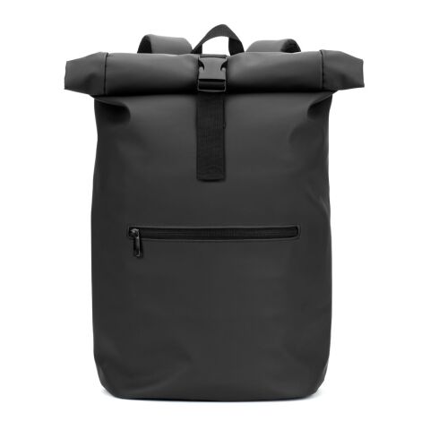 PORTLAND. Roll-Top-Rucksack aus PU mit Laptopfach, 16“ schwarz | ohne Werbeanbringung | Nicht verfügbar | Nicht verfügbar | Nicht verfügbar