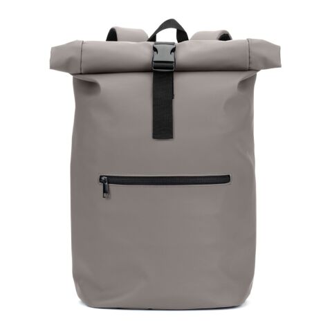 PORTLAND. Roll-Top-Rucksack aus PU mit Laptopfach, 16“ Grau