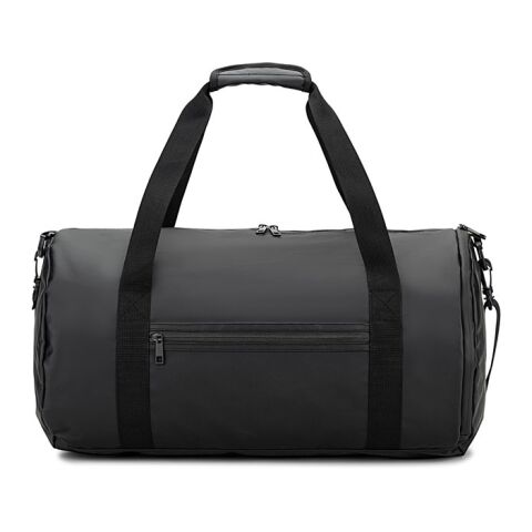 OSASCO SPORT. Sporttasche im Zylinder-Format aus hochdichtem, recyceltem 600D-Polyester mit Seitenfach für Schuhe schwarz | ohne Werbeanbringung | Nicht verfügbar | Nicht verfügbar | Nicht verfügbar