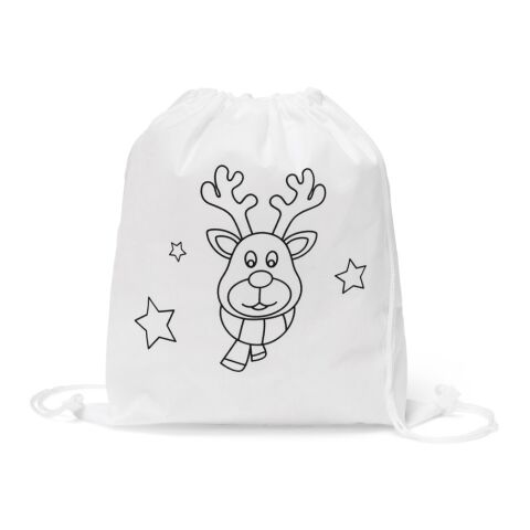 GLENCOE. Weihnachtlicher Turnbeutel zum bemalen weiss | ohne Werbeanbringung | Nicht verfügbar | Nicht verfügbar | Nicht verfügbar