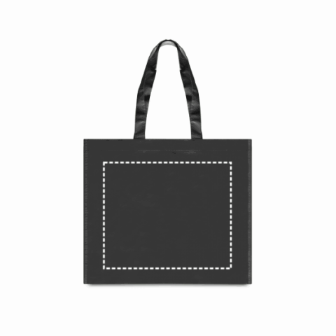 MILLENIA. Tragetasche aus laminiertem Non-Woven (110 g/m²) schwarz | ohne Werbeanbringung | Nicht verfügbar | Nicht verfügbar | Nicht verfügbar