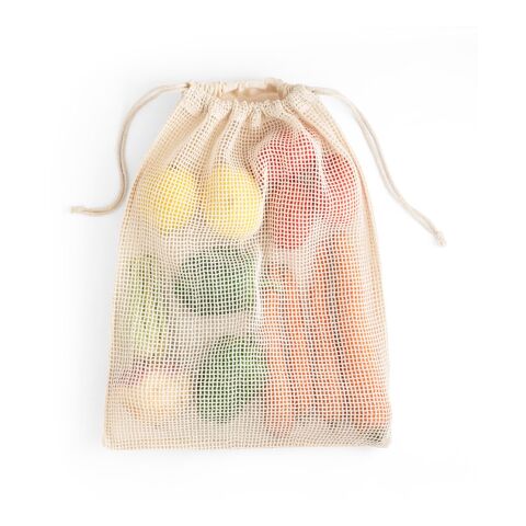 NAPOLI. Beutel aus 100% Baumwolle (120 g/m²) mit Netzgewebe auf der Vorderseite (100 g/m²) Naturhell | ohne Werbeanbringung | Nicht verfügbar | Nicht verfügbar | Nicht verfügbar