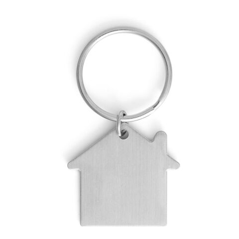 HOMIER. Schlüsselanhänger aus Aluminium Satinsilber | ohne Werbeanbringung | Nicht verfügbar | Nicht verfügbar | Nicht verfügbar