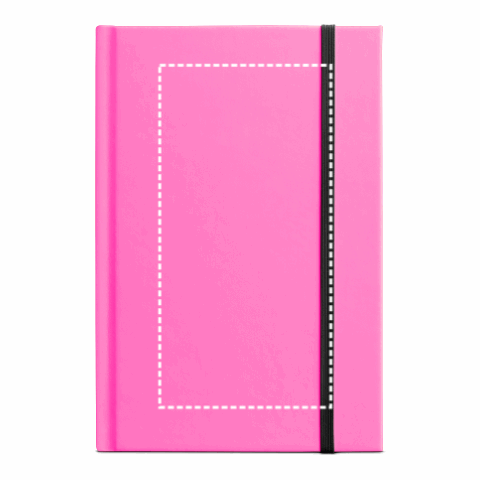 WATTERS. A5-Notizbuch aus fluoreszierendem PU mit linierten Seiten Rosa | ohne Werbeanbringung | Nicht verfügbar | Nicht verfügbar | Nicht verfügbar