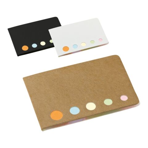 STOOKY. Haftnotizblock mit 5 farbigen Schwarz | ohne Werbeanbringung