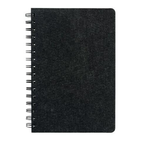 MISHIMA. A5-Ringbuch mit flexiblem Einband aus recyceltem Filz (100% rPET) mit linierten Seiten ohne Werbeanbringung