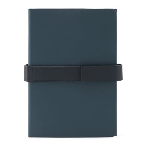 SANDERSON. A5 Notizbuch aus PU (50% recycelt) mit zwei Blöcken: linierte Seiten und unlinierte Seiten Blau | ohne Werbeanbringung | Nicht verfügbar | Nicht verfügbar | Nicht verfügbar