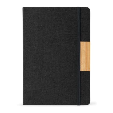 HOMERO. Set bestehend aus einem A5-Hardcover-Notizblock und einem Bambus-Kugelschreiber Schwarz | ohne Werbeanbringung | Nicht verfügbar | Nicht verfügbar | Nicht verfügbar