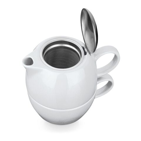 COLE. Teeset aus Porzellan 2 in 1 Weiß | ohne Werbeanbringung | Nicht verfügbar | Nicht verfügbar | Nicht verfügbar