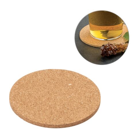 PISANI. Glasuntersetzer aus Kork Beige | ohne Werbeanbringung