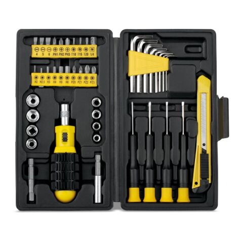 TUFF. Werkzeugset besteht aus 45 Teilen schwarz | ohne Werbeanbringung | Nicht verfügbar | Nicht verfügbar | Nicht verfügbar