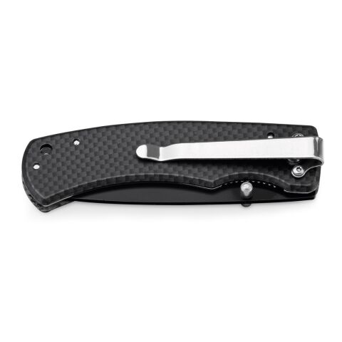 ALICK. Taschenmesser aus Aluminium mit Carbonfaserbeschichtung schwarz | ohne Werbeanbringung | Nicht verfügbar | Nicht verfügbar | Nicht verfügbar