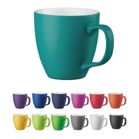 PANTHONY MAT. Becher aus Hydroglasur-Porzellan mit 450 ml Fassungsvermögen Schwarz | ohne Werbeanbringung