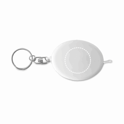 COPPI. Schlüsselanhänger mit Maßband absolutes weiß | ohne Werbeanbringung | Nicht verfügbar | Nicht verfügbar