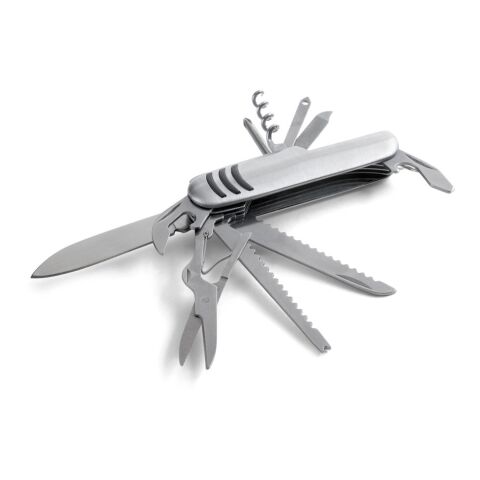 KAPRUN. Multifunktions-Taschenmesser aus Edelstahl und Metall Satinsilber | ohne Werbeanbringung | Nicht verfügbar | Nicht verfügbar | Nicht verfügbar