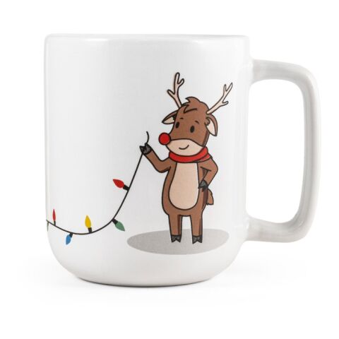 REINDEER. Becher mit Weihnachtsdruck 330 ml Weiß | ohne Werbeanbringung | Nicht verfügbar | Nicht verfügbar | Nicht verfügbar