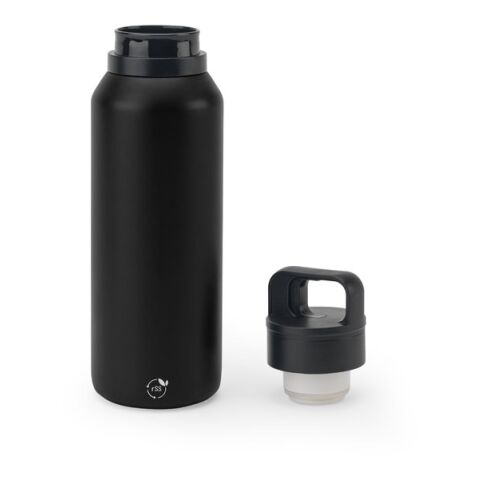 NICKLAUS. Edelstahlflasche (91% recycelt) mit vakuumisolierter Doppelwand 590 mL Schwarz | ohne Werbeanbringung | Nicht verfügbar | Nicht verfügbar | Nicht verfügbar