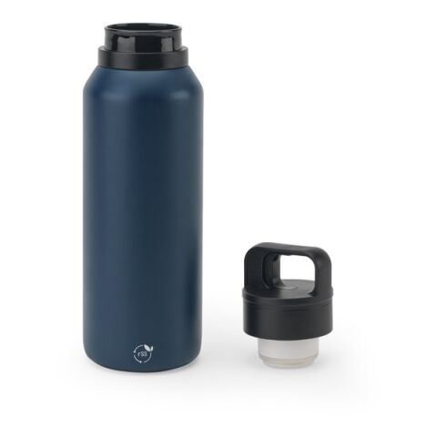 NICKLAUS. Edelstahlflasche (91% recycelt) mit vakuumisolierter Doppelwand 590 mL Dunkelblau