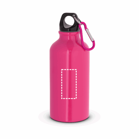 LANDSCAPE S. Aluminium-Sportflasche mit Karabiner 400 ml Rosa | ohne Werbeanbringung | Nicht verfügbar | Nicht verfügbar | Nicht verfügbar
