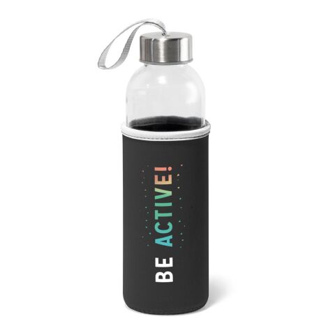 RAISE. Glas und Edelstahl Sportflasche 520 mL Schwarz | ohne Werbeanbringung | Nicht verfügbar | Nicht verfügbar | Nicht verfügbar