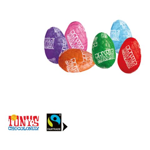 Schoko-Eier 6Er Mit Tony´S Schokolade bunt | ohne Werbeanbringung