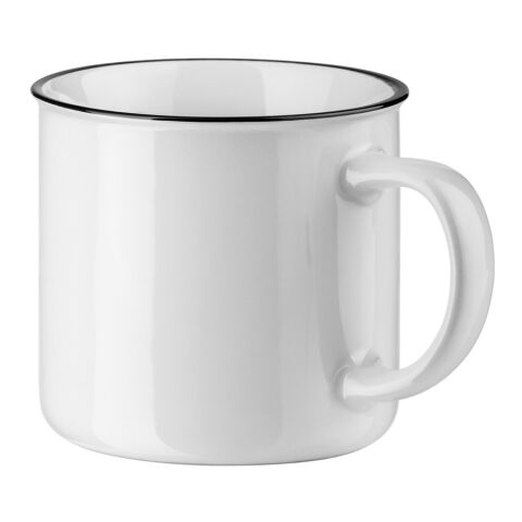 VERNON WHITE. Tasse aus Keramik 340 mL Weiß | ohne Werbeanbringung