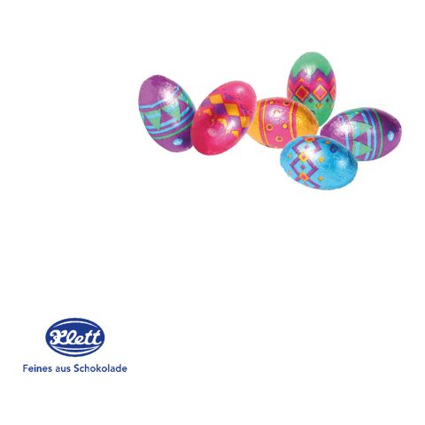 Schoko-Eier 6er Set bunt | ohne Werbeanbringung | Klett Schokolade