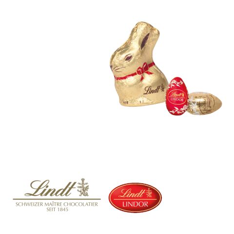 Oster-Präsentbox mit Lindt bunt | ohne Werbeanbringung