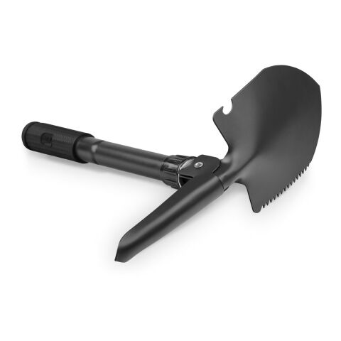 DIG. Faltbare Schaufel aus Metall mit Kompass schwarz | ohne Werbeanbringung | Nicht verfügbar | Nicht verfügbar | Nicht verfügbar