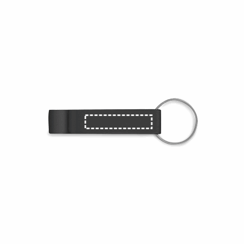 RE-BAITT. Schlüsselanhänger mit Kapselöffner aus recyceltem Aluminium schwarz | ohne Werbeanbringung | Nicht verfügbar | Nicht verfügbar | Nicht verfügbar